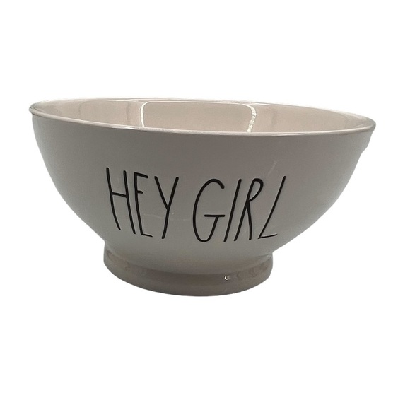 Rae Dunn HEY GIRL Ceramic Cereal Snack Food Decorative Party Bowl - Picture 1 of 7